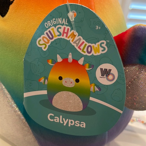 NWT 8” Calypsa the Rainbow Dragon Pride 🌈 Squishmallow - Picture 3 of 4